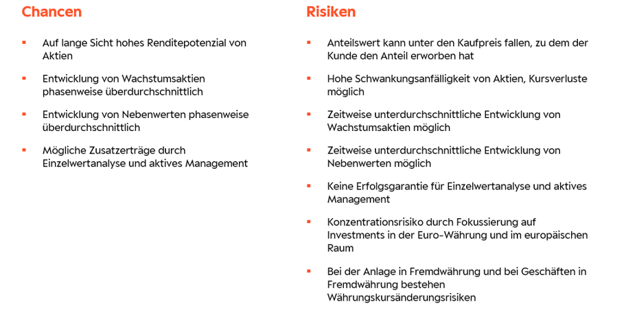 Grafik Chancen und Risiken